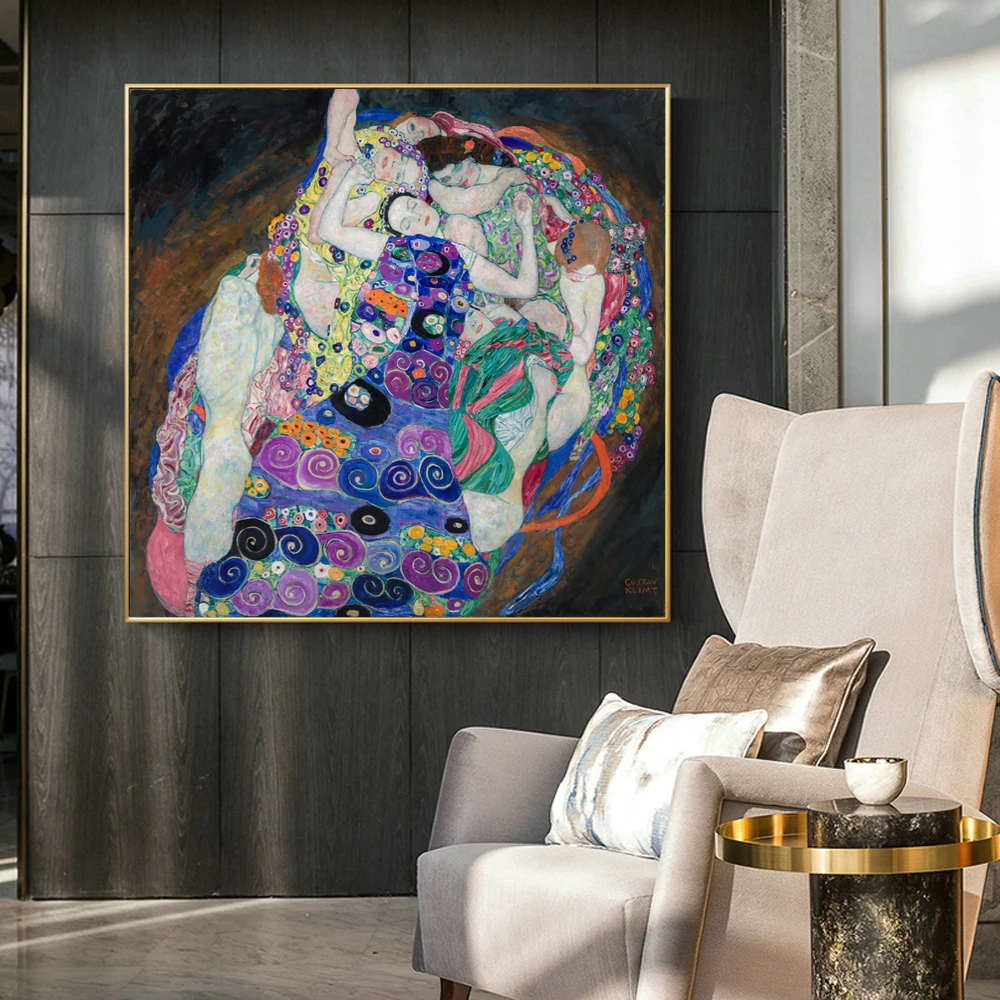 Картина Дева Густава Климта Классические Постеры на холсте настенные картины