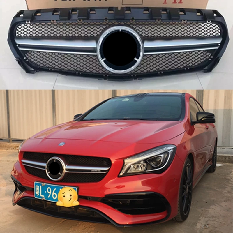 Решетка устанавливаемая на Mercedes-Benz CLA class W117 CLA200 CLA250 CLA45 AMG 2013-2016 без логотипа