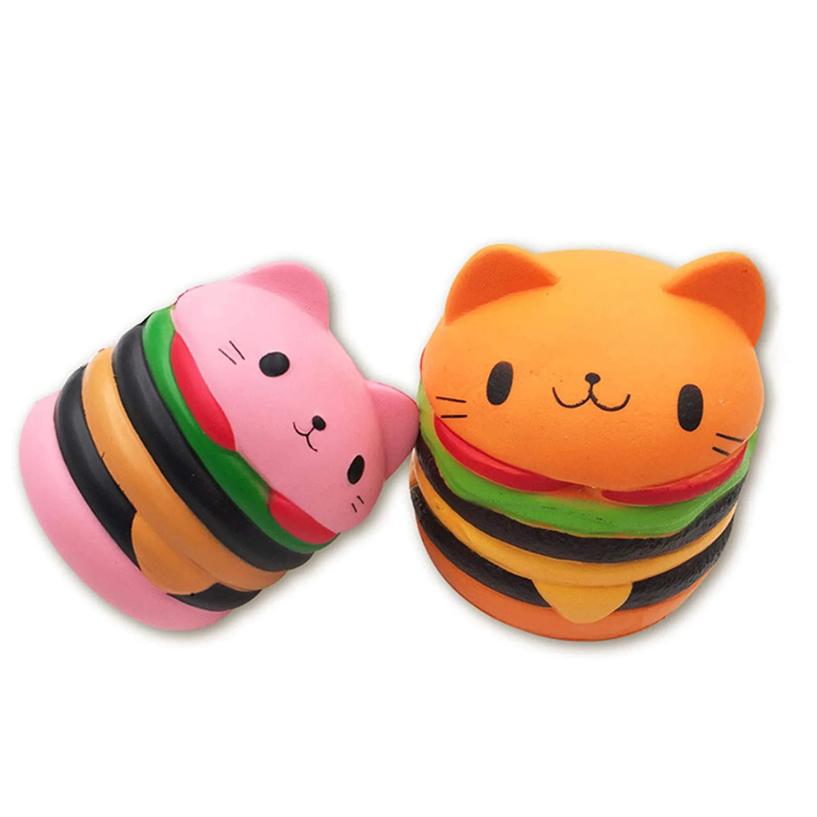 

Squishies Toy Cat Head Hamburger Soft Safe Stress Relieve Toy Anticompression Ball Squeeze Stress Relief Toy Fun Gift applied