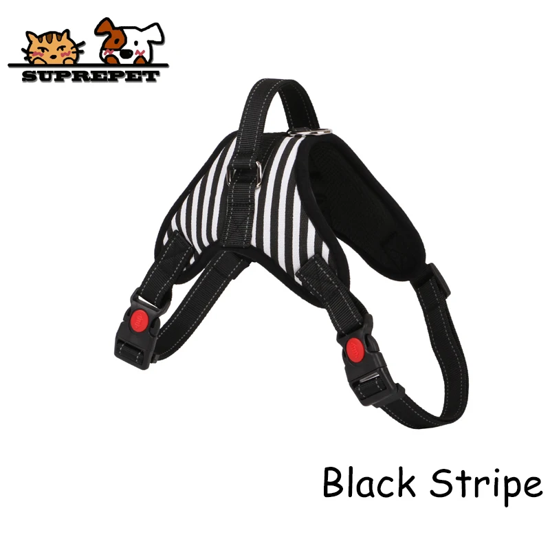 Black Stripe SUPREPET поводок для собак Хаски очень прочный нейлон поводок для собак жилет Лидер поводок ошейник регулируемый поводок Светоотражающие принадлежности для собак - Цвет: Black Stripe