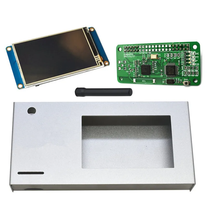 Новые MMDVM Hotspot + 3 2 дюймов ЖК дисплей Дисплей серебро Алюминий чехол антенна для