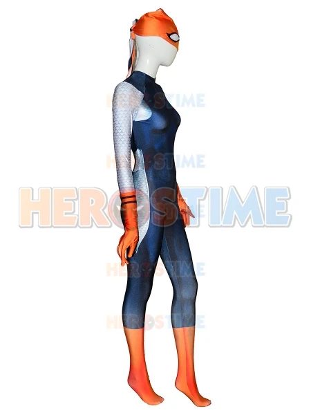 Розовый костюм для косплея Вильсона супергероя зентая из спандекса с принтом