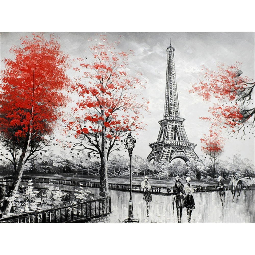 

Landscape Street DIY 5D Full Embroidery Mosaic Painting Complete Kit Christmas Gift Home Decor Home Picture Art