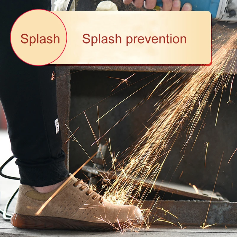 Рабочие ботинки безопасная обувь со стальным носком мягкая нескользящая из