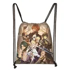 Новая Аниме игра Genshin ударопрочная сумка на шнурке, школьный портфель, классная сумка для хранения, Подростковая дорожная сумка для женщин и мужчин, повседневная сумка