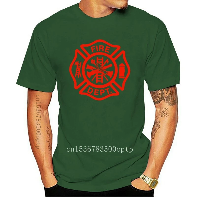 

New 2021 Fashion Firefighter Fire Department Tshirt T-Shirt Shirt Graphic Tee 100%
