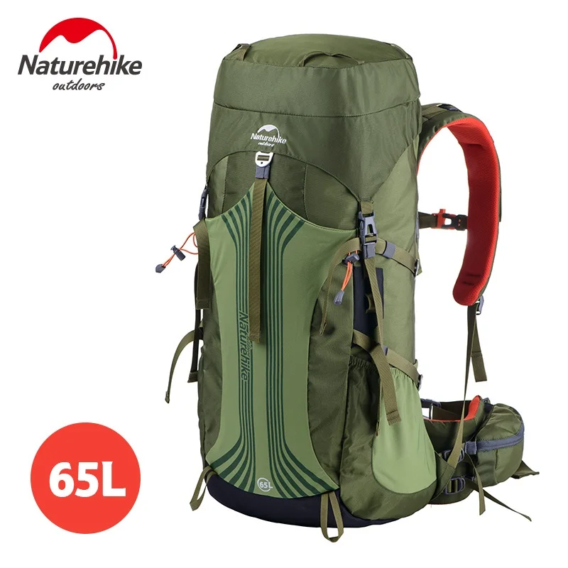 Naturehike Заводской магазин 45л 55Л 65л Открытый Дорожный Рюкзак Профессиональная походная сумка с подвесной системой походные рюкзаки рюкзак - Цвет: 65L Army green