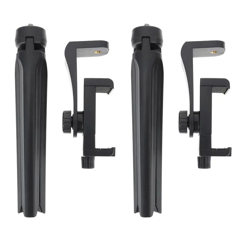

2Pcs Phone Tripod Phone Mount Handle Grip Stabilizer Folding Desktop Stand