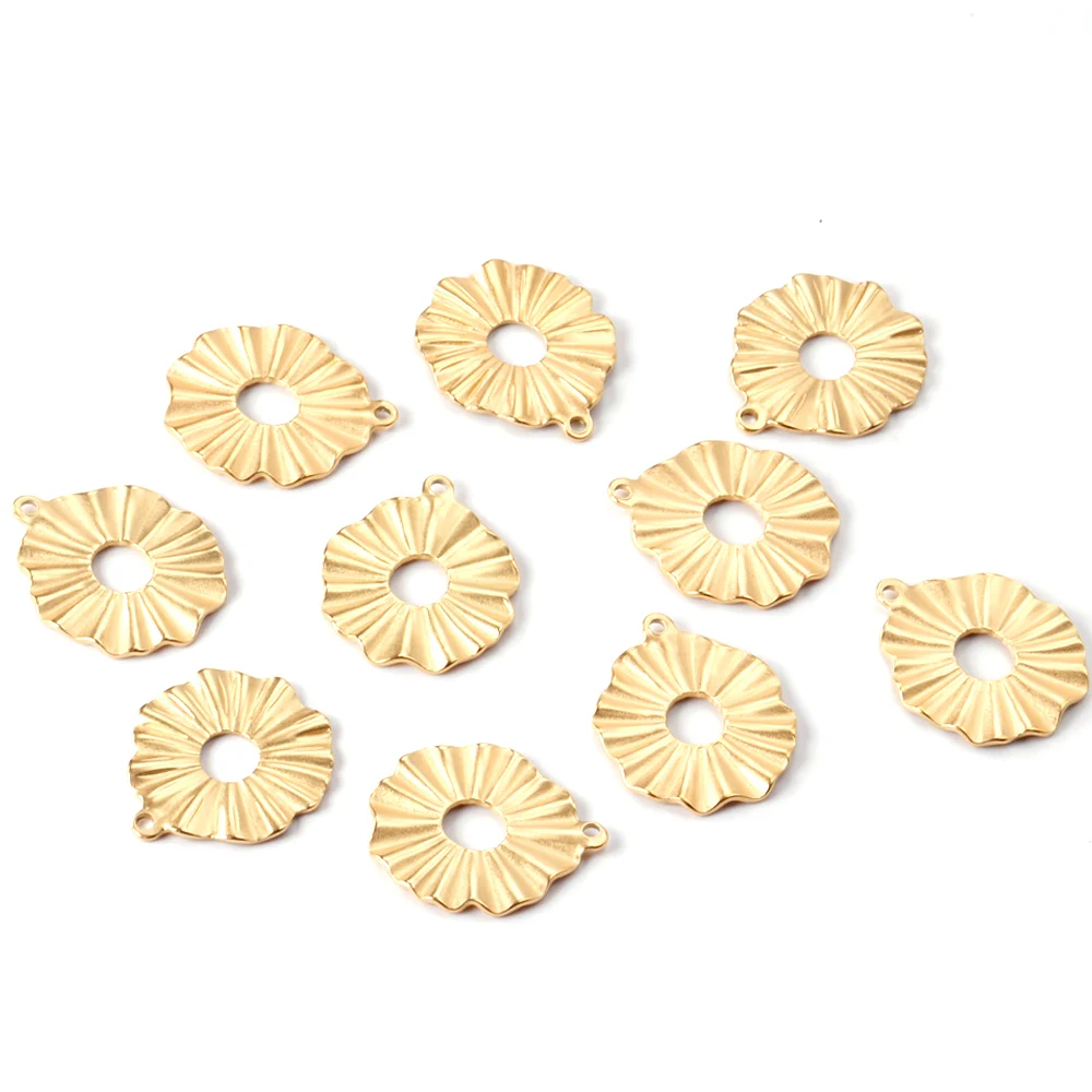 

10 шт./Лот, подвеска из нержавеющей стали с геометрическим рисунком