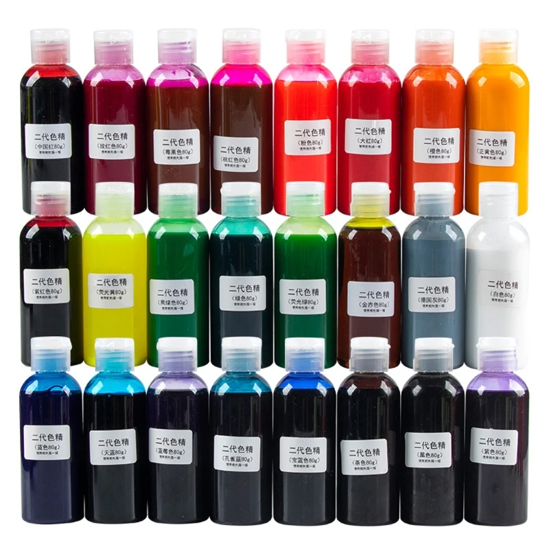 

24 Color 80g Resin Pigment Kit Transparent Epoxy UV Resin Dye Pigment Colorant DIY Jewelry Making Coloring Fading Resistance