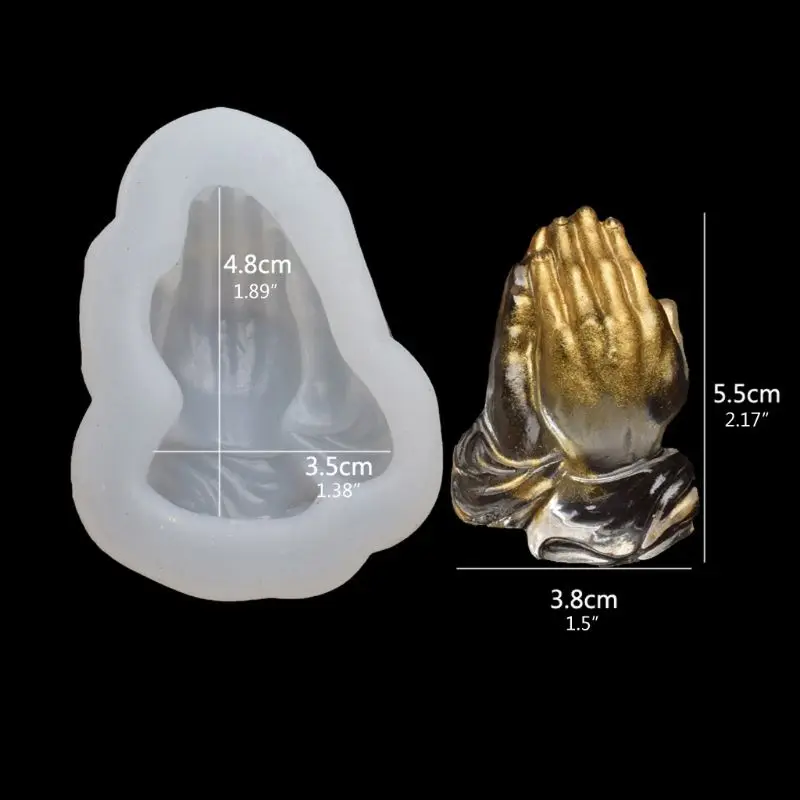 

Buddhism Prayer Hand Pendant Silicone Resin Mold Bead Mold Jewelry Tools 203B
