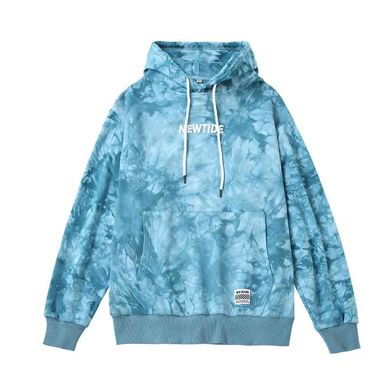 

SS21 New AutumnAnd Winter Tie-Dye Loose Thin Sweater Round Neck European And American Casual Trendy Sweater Men's Couple Clothes
