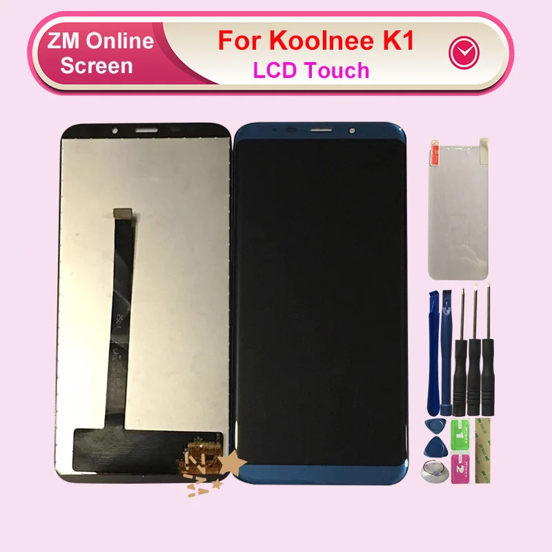 ЖК-дисплей для Koolnee K1 ЖК-дисплей Дисплей с кодирующий преобразователь сенсорного экрана в сборе Сменные с сенсорным экраном инструменты+ 3M Стикеры