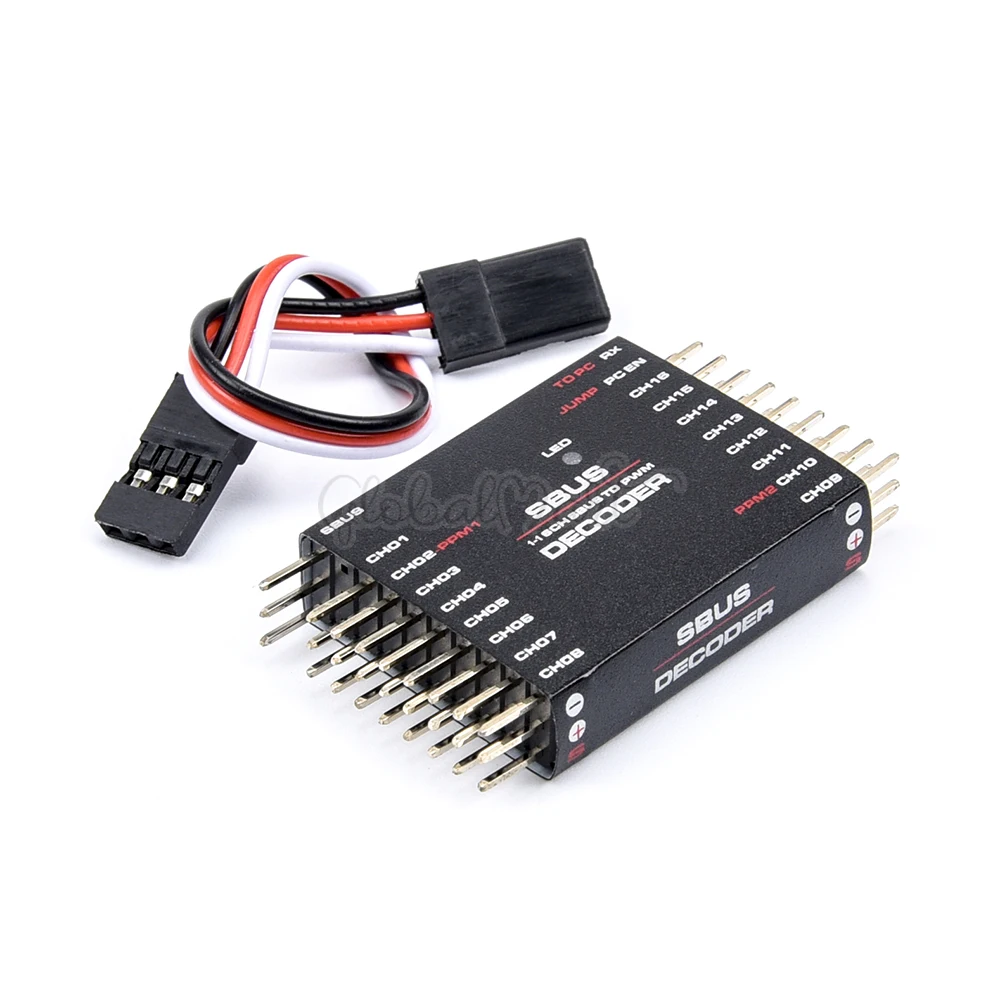 SBUS к PWM PPM декодеру 16CH для FPV RC Frsky X8R RXSR самолета | Игрушки и хобби