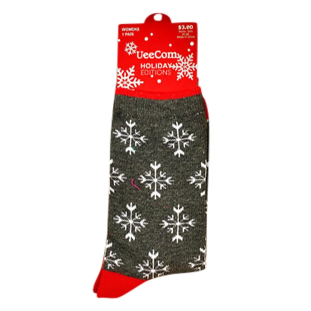 Мужские и женские хлопковые рождественские чулки повседневные милые носки