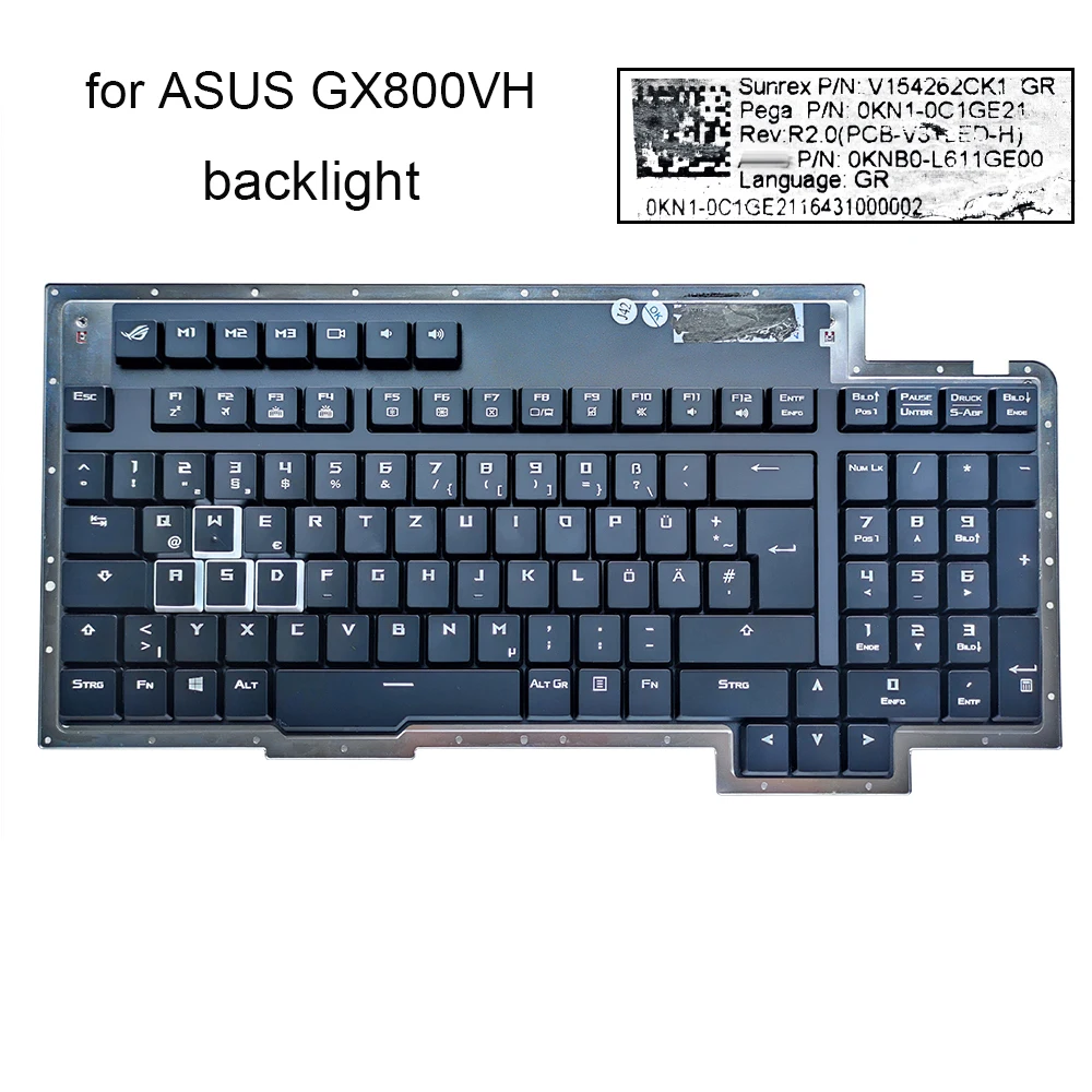    GR/GE    ASUS ROG GX800VH GX800 GX800VHK Euro qwertz, , , ,  0KNB0 L611GE00