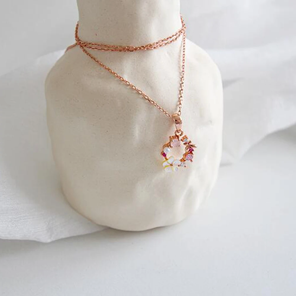 Fashion Rose Flower Charm Pendant Necklaces For Women Gril Gift Vintage Gold Color Chains Necklace Statement Jewelry | Украшения и