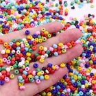 1000 шт., 2 мм, австрийские маленькие круглые однотонные бусины из чешского стекла, бусины сделай сам Миюки для детского изготовления ювелирных изделий, швейное украшение