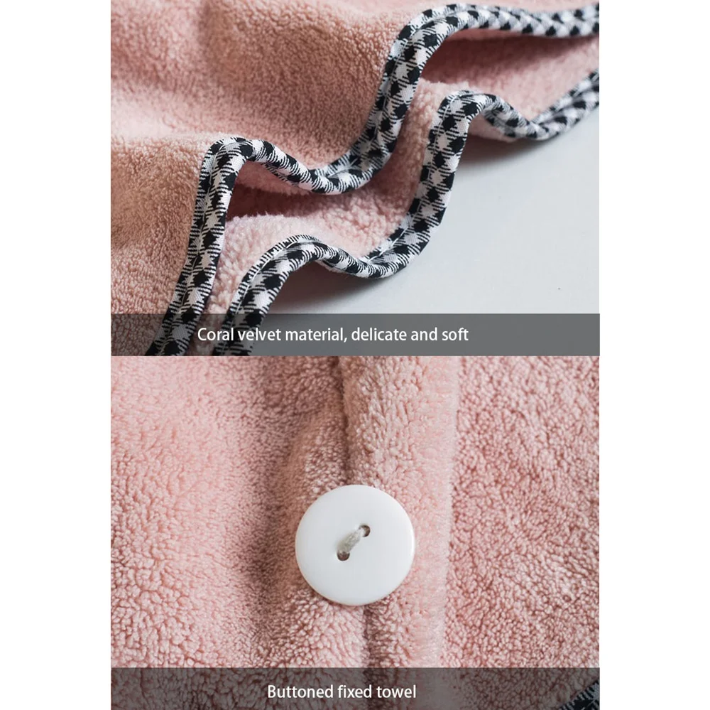 Новая быстросохнущая шапка для волос из бархата кораллового цвета мягкое