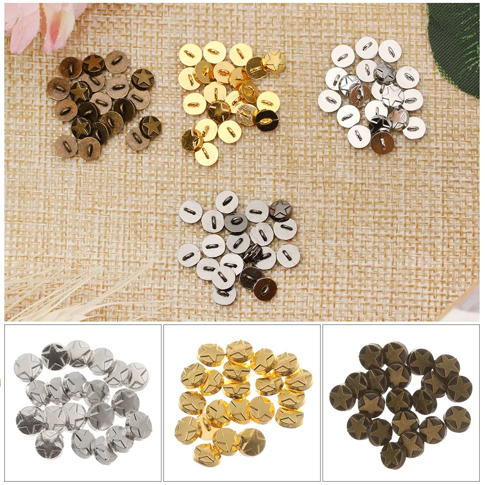 20 шт. декоративные пряжки с рисунком мини звезды 5 мм металлическая пряжка для