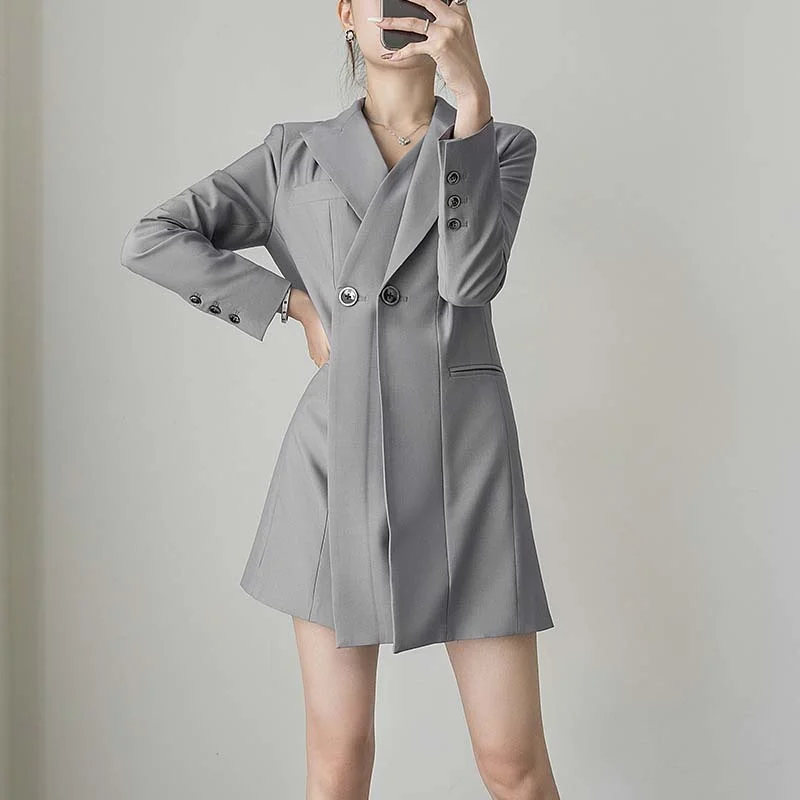 

Френч легкое Роскошное дизайнерское платье средней и длинной длины с ощущением леса Новинка весна-осень 2021 темпераментная куртка с поясом