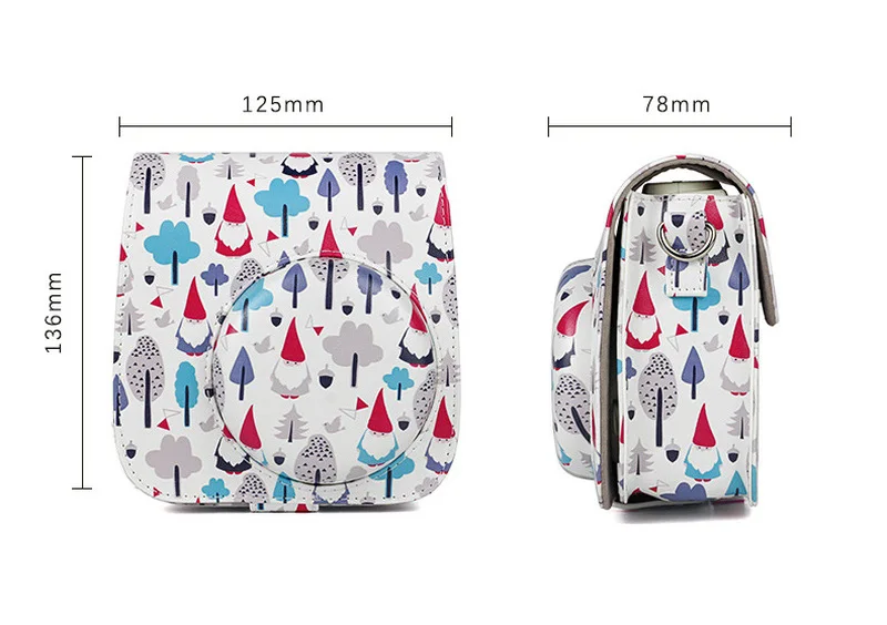 Новый чехол для камеры Fujifilm Instax Mini сумка из искусственной кожи с плечевым ремнем 9