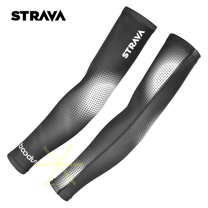 

Рукава для велоспорта Strava, дышащие Стрейчевые рукава для фитнеса и баскетбола, защита от УФ излучения, 2021