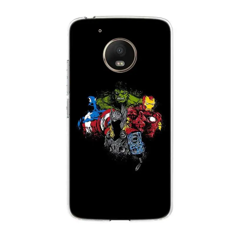 Мягкий термополиуретановый чехол для телефона с принтом Мстителей Motorola MOTO G7 G6 G5S