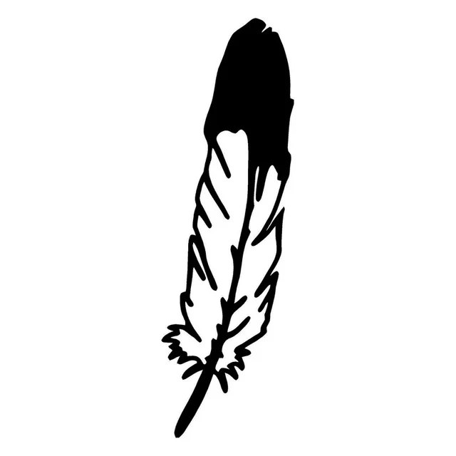 

3.1*10CM Cartoon Western Indian FEATHER Art Vinyl Decals Car Sticker Black/Silver