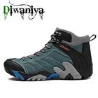 Ботинки мужские, водонепроницаемые, кожаные, супер теплые, для работы и походов, размеры 38-45