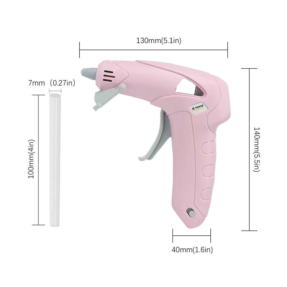 Беспроводной литий ионный термоклеевой пистолет TOVIA перезаряжаемый литиевый