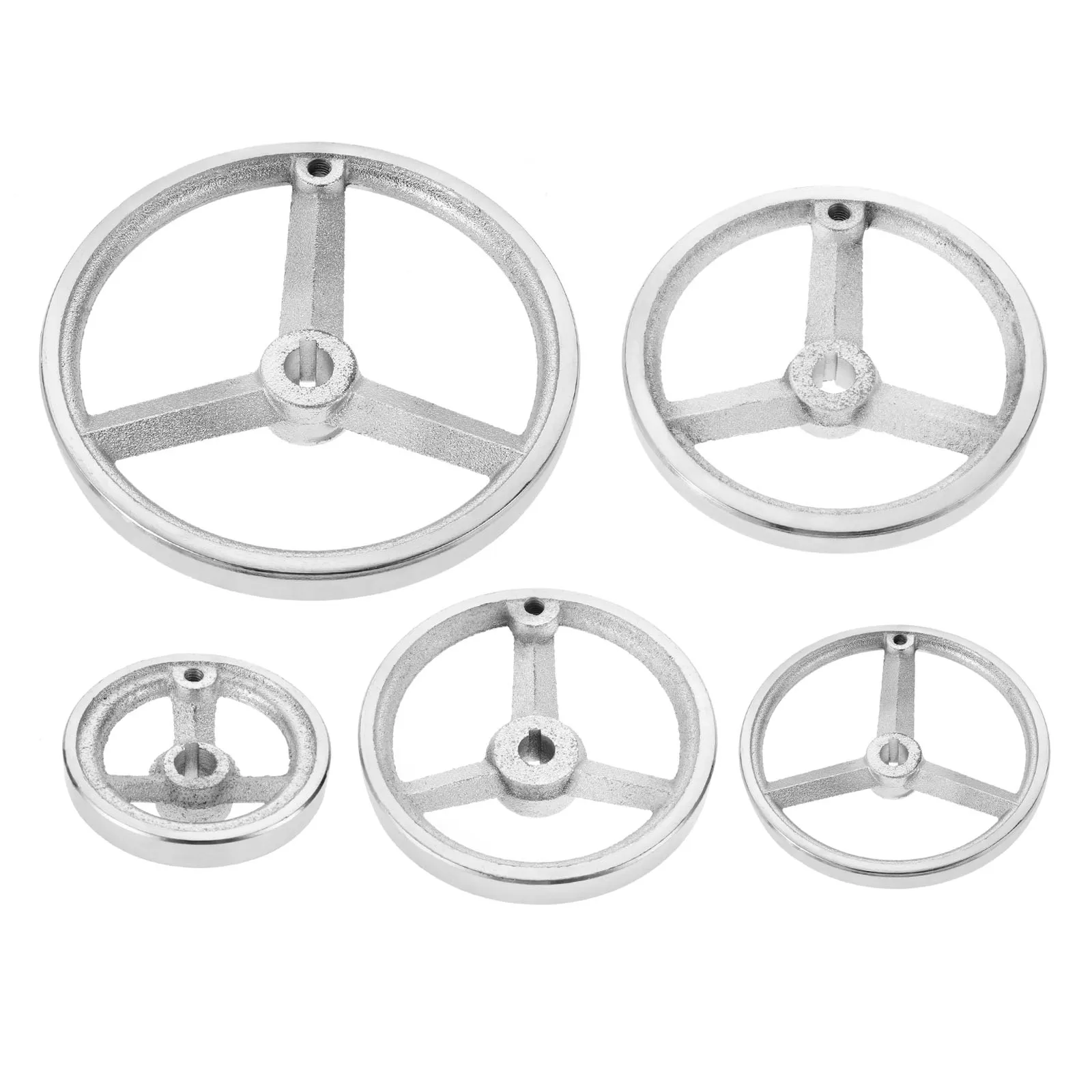 

1 PC 4 Spoke Round Iron Hand Wheel 3/4//4.5/6/8 inch For Lathe Milling Grinder Machine 75/100/115/155/195mm