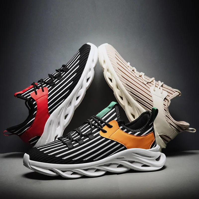 

Мужские кроссовки на шнуровке, дышащие, спортивная обувь для бега