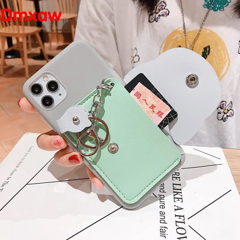 Милый чехол кошелек с кошельком для iPhone 12 mini 11 Pro Max XR X XS 8 7 6 6S Plus SE 2020 5 5S мягкий
