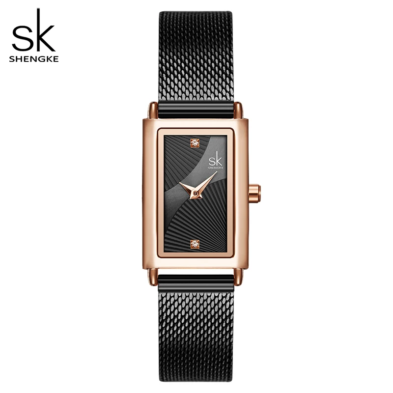 

Shengke K0119 Women Watches Fashion Geneva Designer Ladies Watch Luxury Brand Rectangle Quartz Gold Wrist Watch Gifts watches