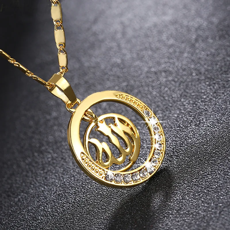

Round diamond-studded women's pendant necklace women's temperament sweater chain women's fall/winter sweater chain accessories