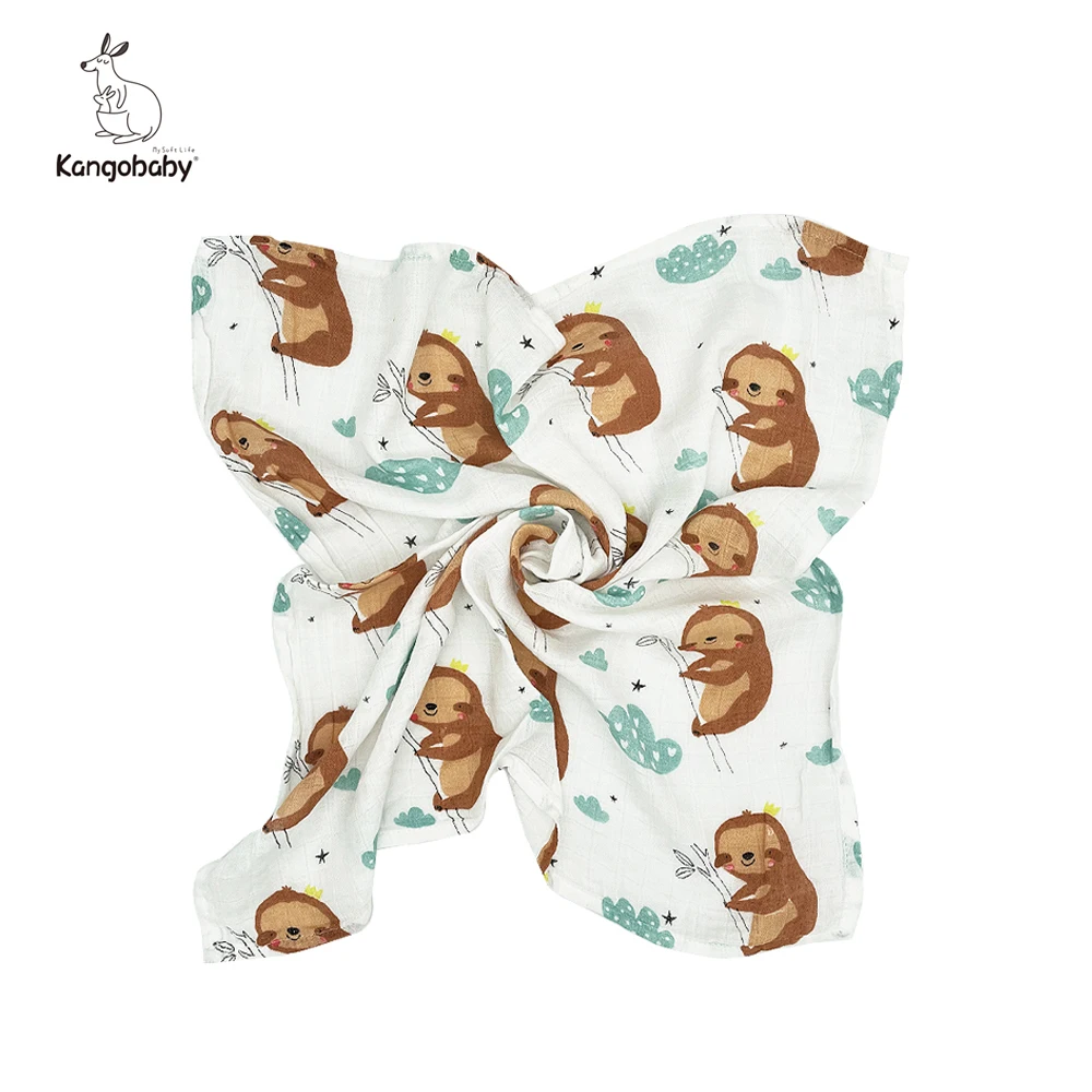 

Многофункциональный Детский шарф Kangobaby из бамбукового хлопка и муслина, модное полотенце с узором 60x60 см