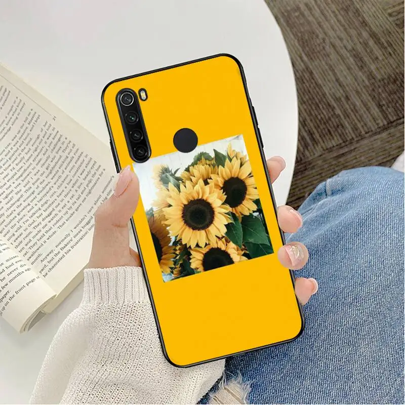 TOPLBPCS Yellow flower Small daisy sunflowe phone Case cover Shell For Redmi note 8Pro 8T 9 Redmi note 6pro 7 7A 6 6A 8 5plus