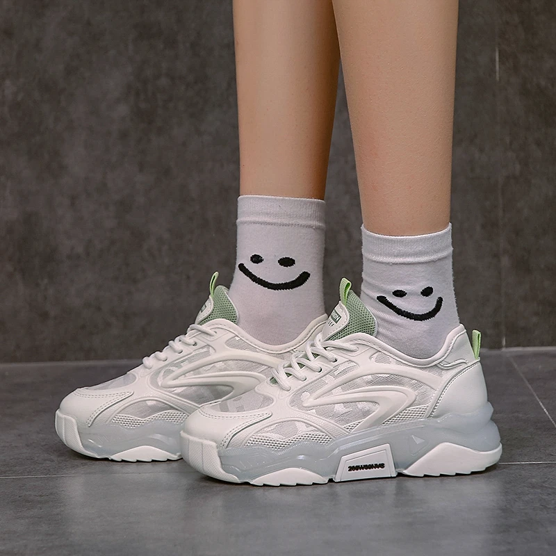 

Туфли женские, на толстой подошве, спортивные, весна 2021 г., обувь дышащая для досуга