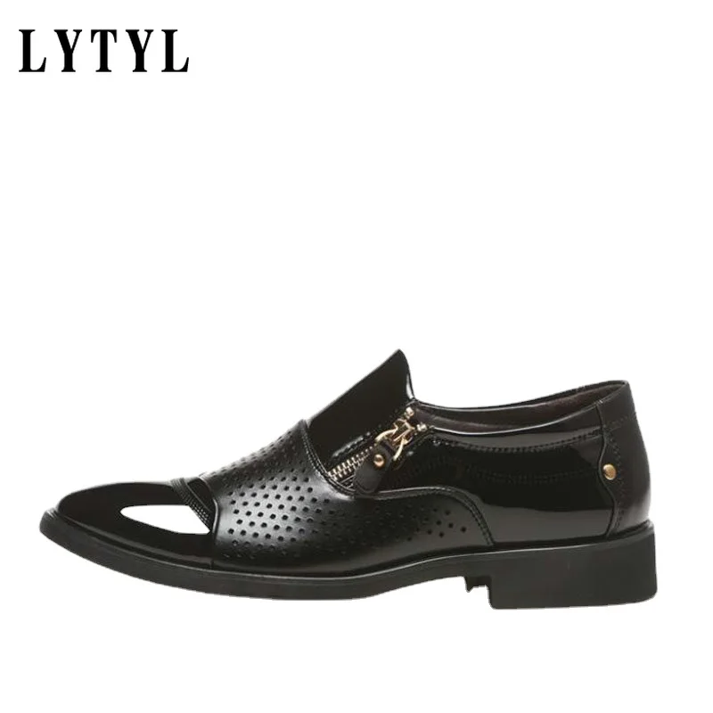 

New fashion Working Office shoes men leather dress shoes business wedding Breathable shoes Oxfords shoes Big size 38-48 B20-17