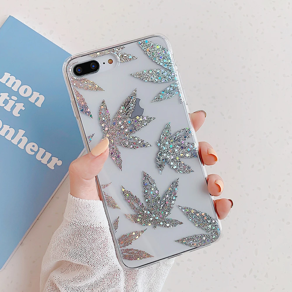 LOVECOM листья и ананас Прозрачный чехол для телефона для iPhone 11 Pro Max XR XS Max 7 8 Plus X Прозрачная мягкая Гальваническая задняя крышка