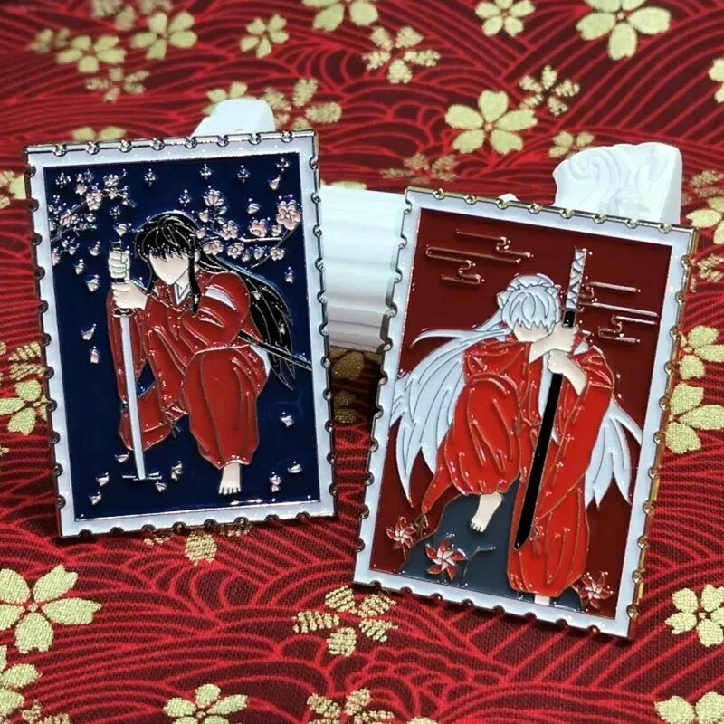 NewCosmile Inuyasha Kagome Kikyō Sesshoumaru металлический значок брошь булавка ограниченный