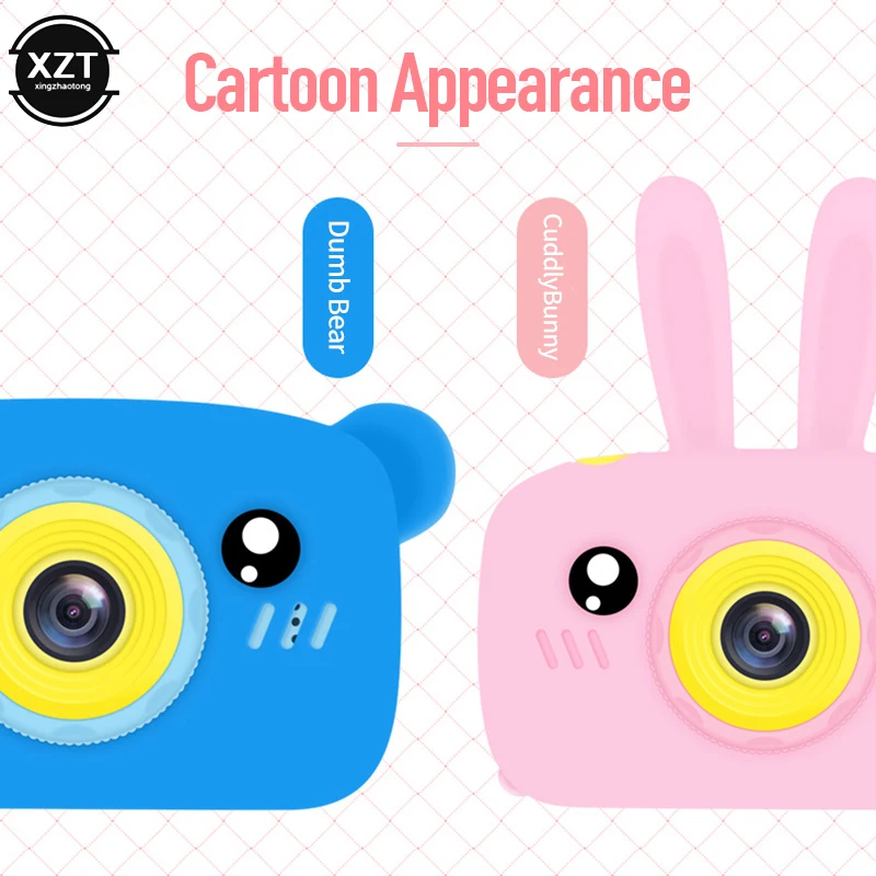 Mini Children Baby Camera 2 Inch Full HD 1080P Digital Video Cute LCD Screen display for Kids gifts toys game | Электроника