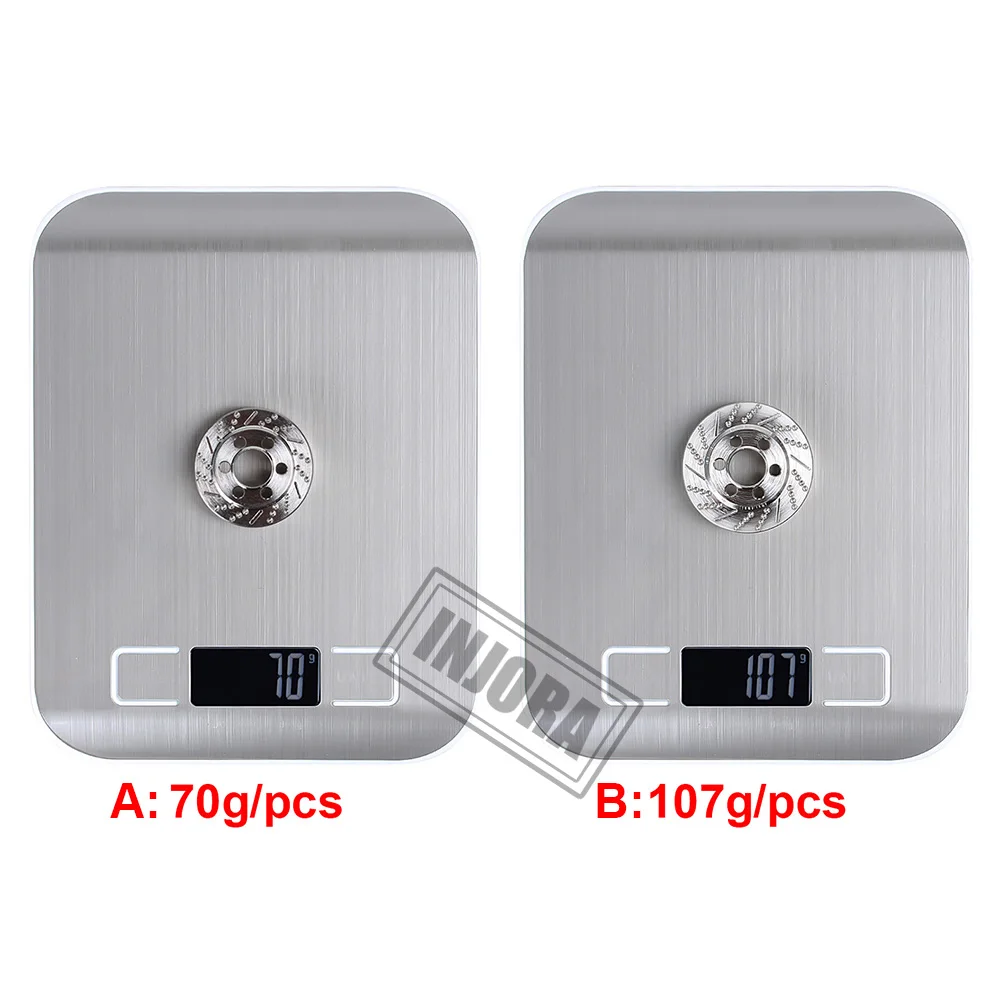 INJORA-discos de frenos anodizados de lat&oacute;n y plata, para rueda de 1,9 y 2,2 pulgadas, TRX4, TRX6, Axial, SCX10, 90046, AXI03007, 2 unidades-3