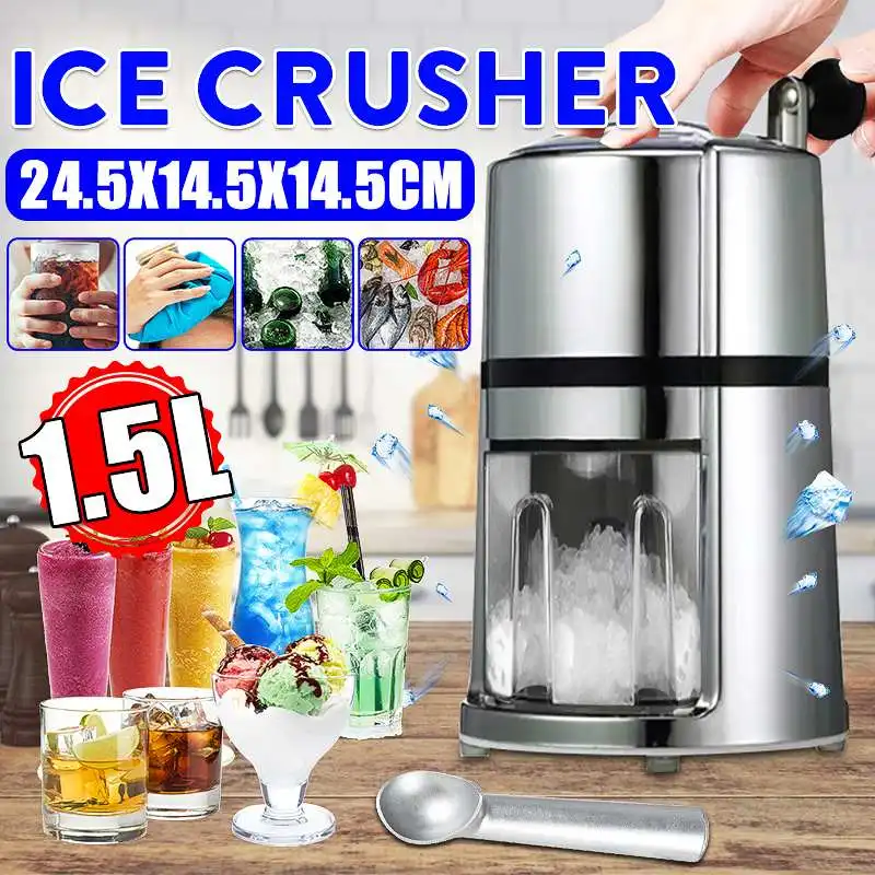 

Portable Manual Ice Crusher Stainless Steel Ice Maker Hand Shaved Ice Machine Ice Chopper Ice Blenders Tools Summer Cold Drink