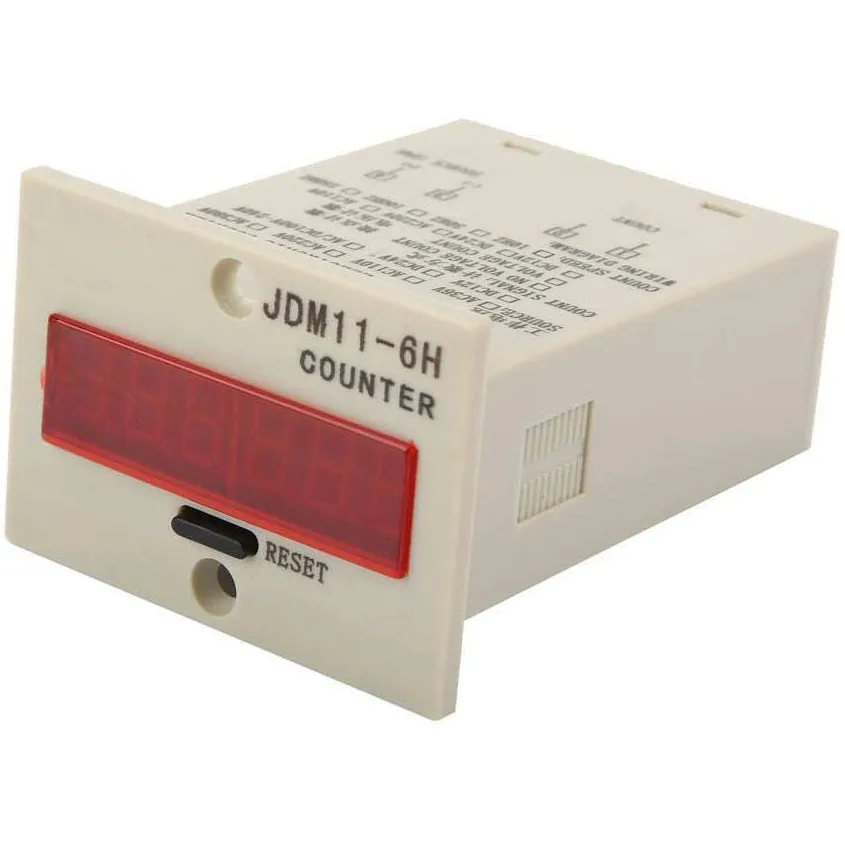 

0-999999 цифровой светодиодный счетчик электронный счетчик JDM11-6H AC220V высокое Скорость счетчик электронный счетчик для сигнальных огней Вход ра...