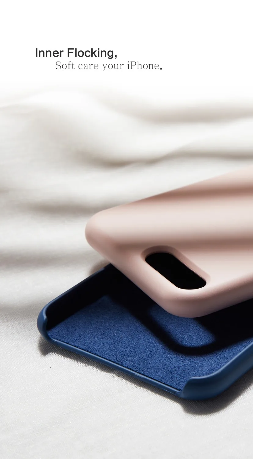 Силиконовый чехол для iPhone 11 Pro Max, однотонный жидкий силикон, бампер для iPhone XR XS 7 8 Plus Funda Coque