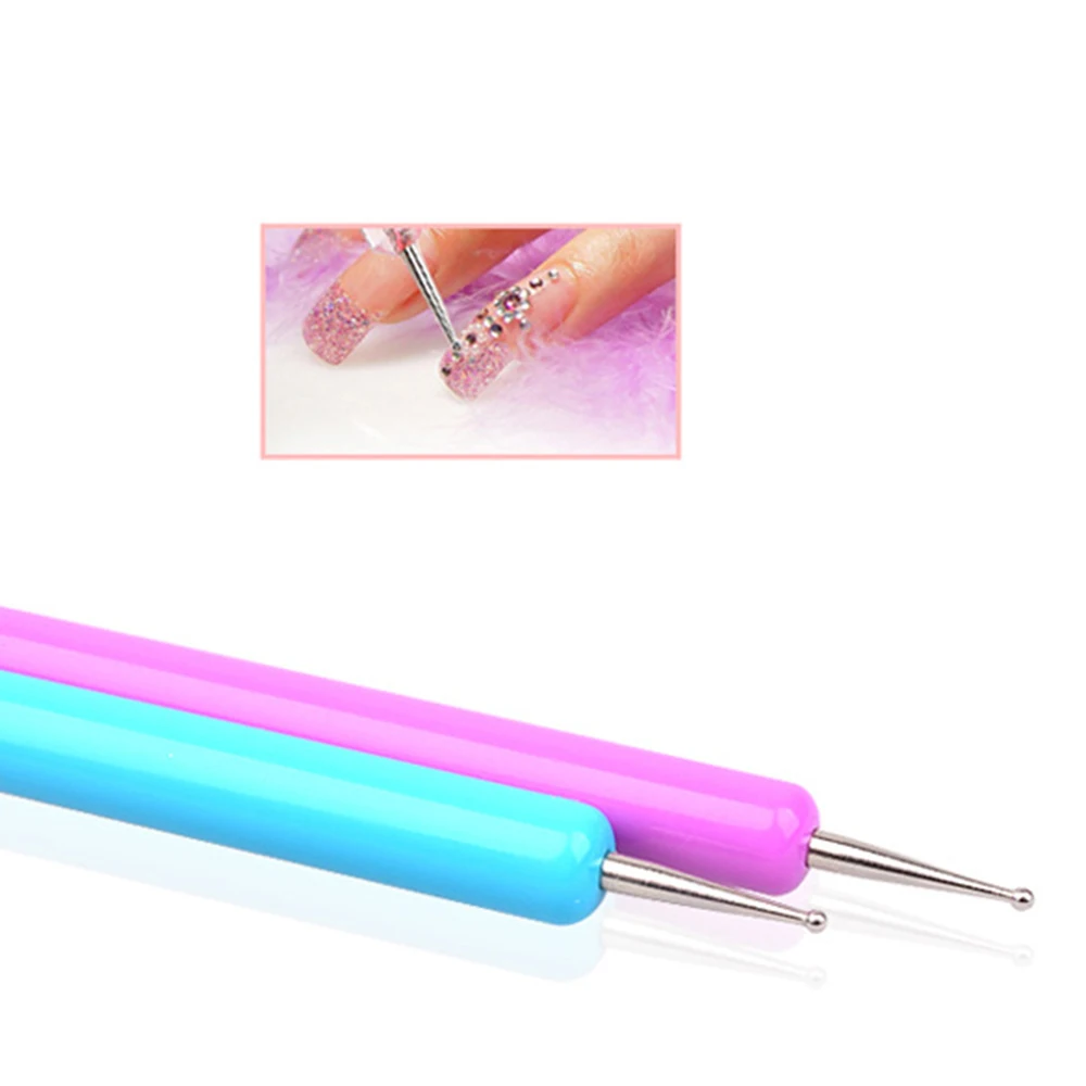 2 шт. Фиолетовый Синий Нейл арт лайнер живопись Горячее тиснение фольгой на