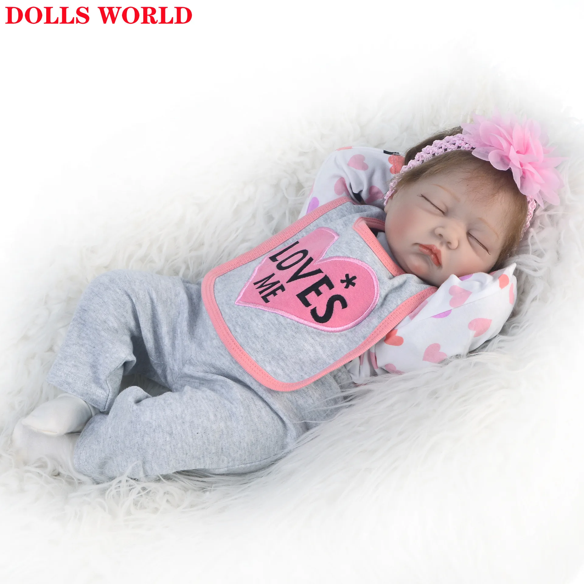 

Детская Спящая кукла 55 см с закрытыми глазами, очень мягкая и красивая игрушка-подарок