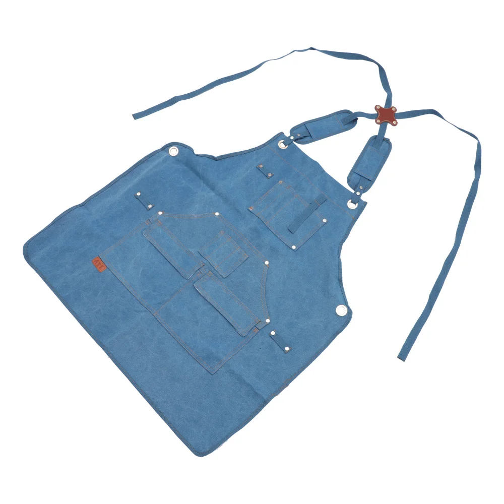 

1 Pc Practical Painting Apron Multi-pocket Apron Dirt-resistant Canvas Apron